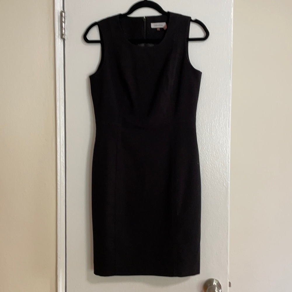 Black Calvin Klein sheath dress
